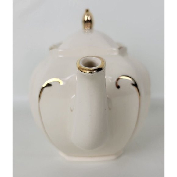 Vintage‎ Sadler England Cube Teapot Yellow Roses w. Gold Trim - Picture 4 of 15